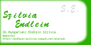 szilvia endlein business card